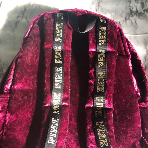 VICTORIA SECRET- CAMPUS BACKPACK in VELVET - Picture 2 of 4